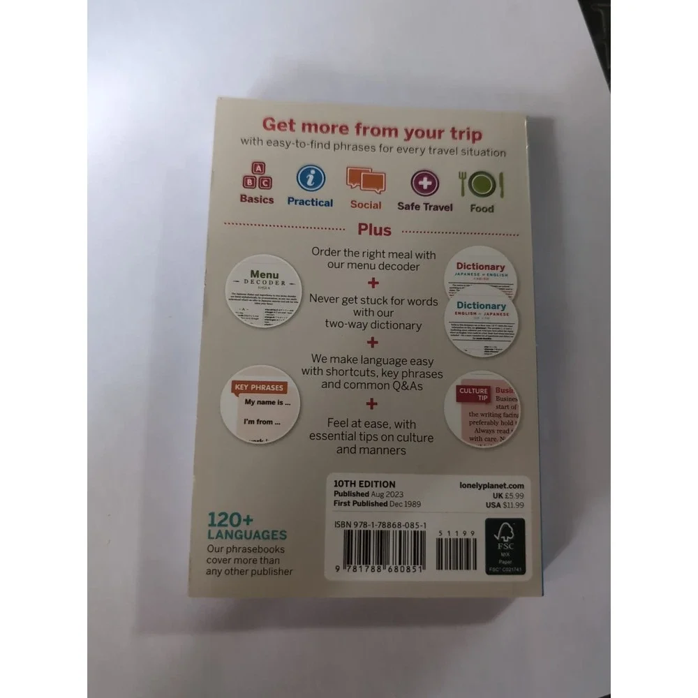 Phrasebook Ser.: Lonely Planet Japanese Phrasebook and Dictionary : Pocket-Sized